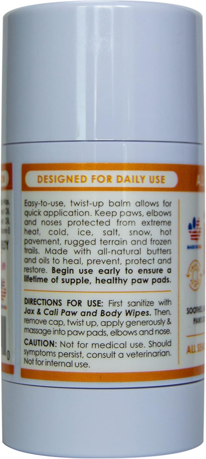 JAX & CALI All Natural Pet Toothbrush Wipes & Paw Protect, All-Natural Paw Protecting Balm for Dogs and Cats