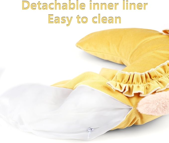 Pet Pillow for Dogs, Dog Calming Pillow, Cat Pillow, Soft Dog Neck Pillow, U-Shaped Pillow for Cat and Dog, Machine Washable Pet, Improve Pet Sleeping