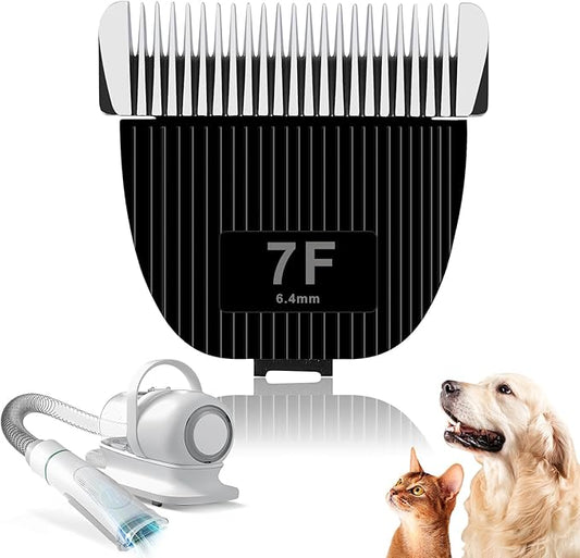 Replacement Blade for nebot P1 Pro Pet Grooming Kit & Vacuum,Size-7F Cut Length 1/8"(3.2mm),Made of Ceramic Blade & Stainless Steel Blade