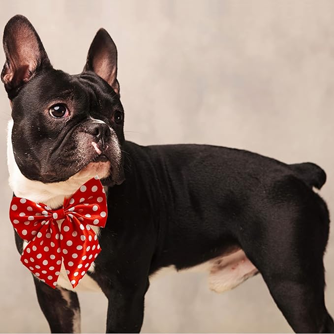 30 PCS Dog Bow Ties, Adjustable Variety Colors & Patterns Pet Collar Bowtie for Medium Large Dogs Big Cat Grooming Accessories, Boy and Girl Dogs Pets Christmas Festival Party Birthday Gift