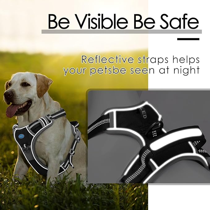 ThinkPet No Pull Harness Breathable Sport Vest with Handle-Dog Harnesses Reflective Adjustable for Medium Large Dogs