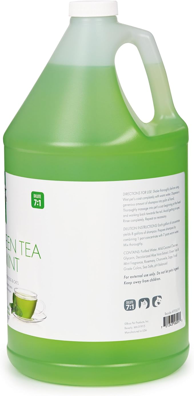 Top Performance Green Tea and Mint Puppies and Kittens Shampoo, 1-Gallon