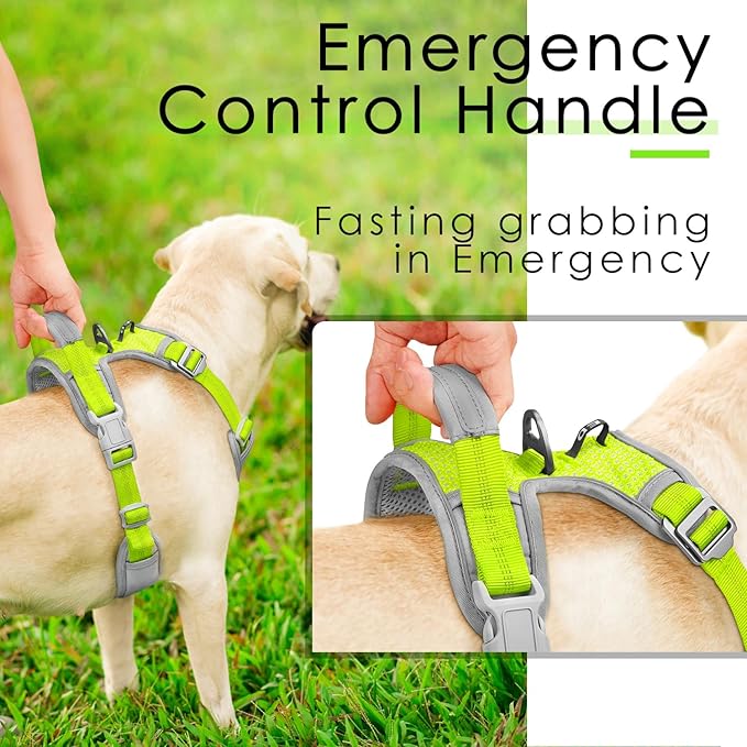 ThinkPet No Pull Harness Breathable Sport Vest with Handle-Dog Harnesses Reflective Adjustable for Medium Large Dogs