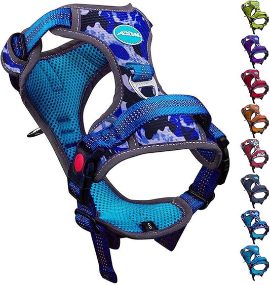 ThinkPet No Pull Harness Breathable Sport Vest with Handle-Dog Harnesses Reflective Adjustable for Medium Large Dogs