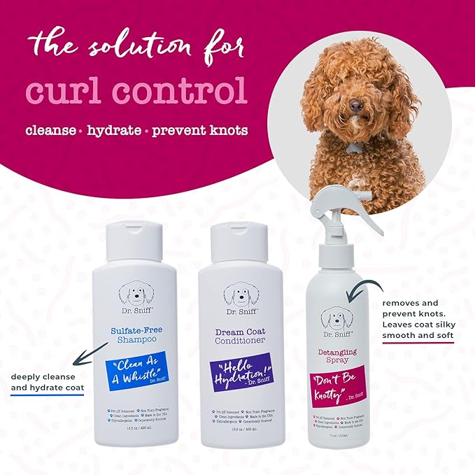 Dream Coat Dog Conditioner, Hydrating Organic Coconut Oil Grooming Treatment, Softens Pet Hair & Moisturizes Dry Skin, Made in The USA, 13.5 Oz