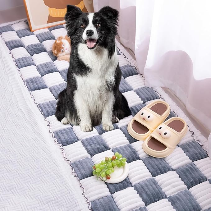 Pet Couch Cover, Couch Cover for Dogs Washable,Durable Pet Couch Covers for Sofa,Pet Friendly Sofa Protector, Large Dog Furniture Shield, Easy Clean Dog Couch Cover(27.6X70.9In,Gray)