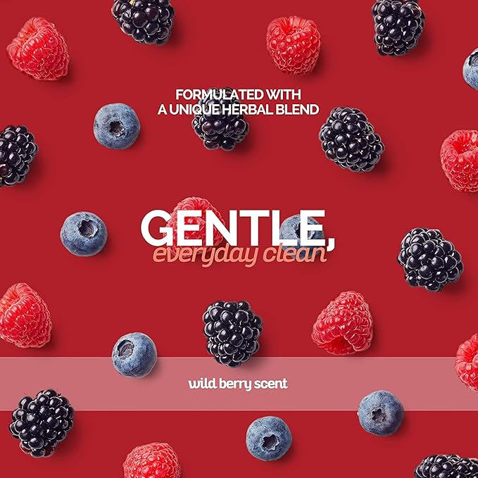 Bark2Basics Wild Berry Dog Shampoo, 16 oz - Naturally Derived, Unique Herbal Blend, For Dry Itchy Skin, Gentle, Moisturizing