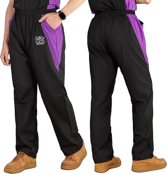Noverlife Breathable Grooming Pants, XL Size, Anti-Static Pet Beautician Trousers with 2 Pockets, Dog Cat Groomer Cosmetologist Uniforms, Soft Pet Groomer Trousers, Splash Proof Trousers for Pet Store