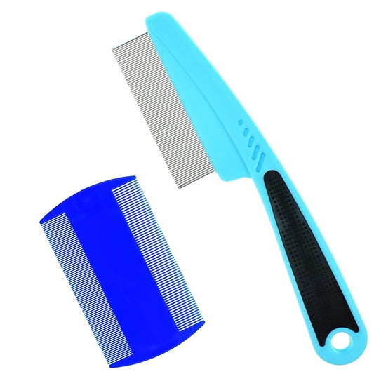 Dog Comb Flea Comb Fine Tooth Tear Stain Grooming Comb for Removing Crust Mucus Stains