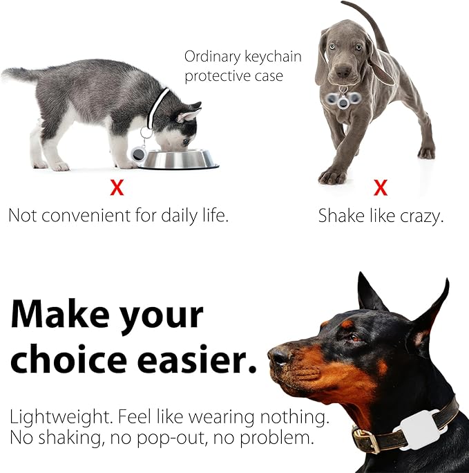 Silicone Tile Dog Collar Holder for Tile Pro 2020 & 2018, 2 Pack Tile Case Protective Cover for Pet Dog Cat (Navy/White)