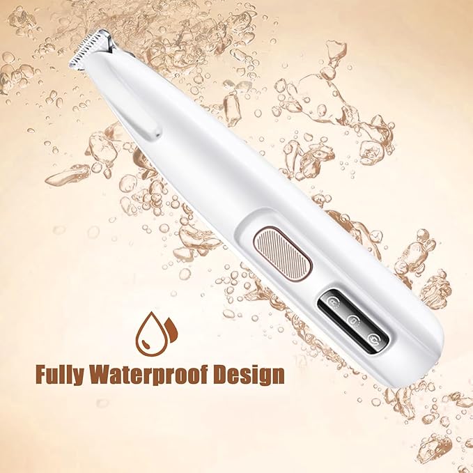 Dog Paw Trimmer,2025 Upgrades Dog Paw Trimmer with LED Light,18 mm Widen Blade, 35 dB Low Noise,Rechargeable Pet Electric Hair Clipper for Dogs and Cats(with Replacement Blades)