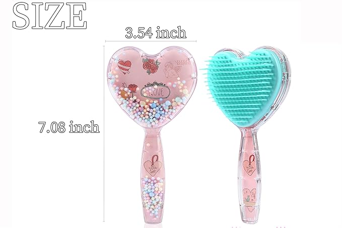 Heart-Shaped Puppy Brush ， Soft Dog Brush - Gentle Grooming Brush for Small Dogs, Perfect for Yorkie, Shih Tzu, Maltipoo ，Dog Hair Remover Brush (Fluorescent color)