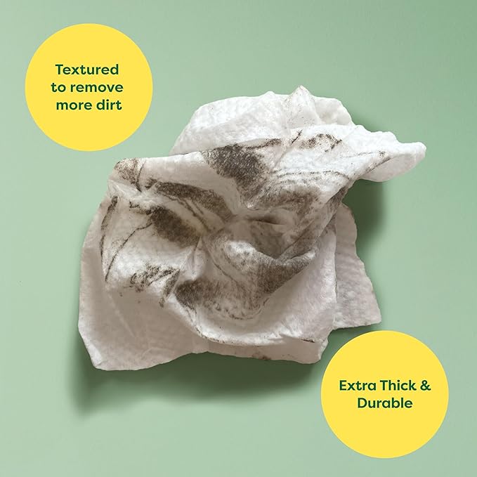 Earth Rated Pet Grooming Wipes for Dogs and Cats, Hypoallergenic, Cleaning and Hydrating, for Paws, Body and Butt, Unscented, 100 Count