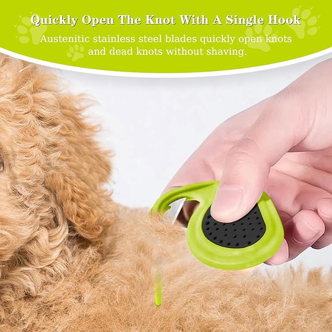 Multifunctional Pet Grooming Comb - Hair Removal Tool for Cats and Dogs, Knot Remover and Opener for Loose, Knotted Fur