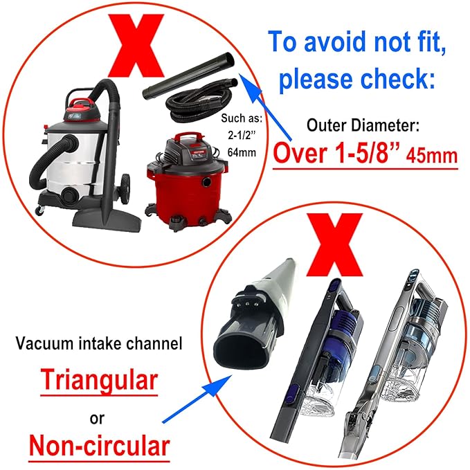 Pet Shedding Brush Vacuum Attachment, Grooming Tool Kit for Most Vacuums, Cat Dog Hair Deshedding Groomer with Extension Hose and Universal Adapters