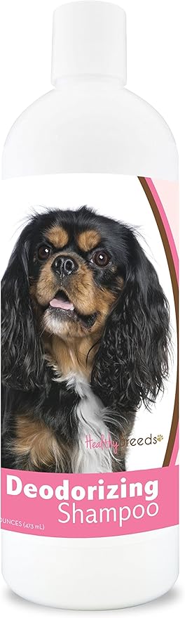 Healthy Breeds Dog Deodorizing Shampoo For Cavalier King Charles Spaniel - Over 200 Breeds - For Itchy Sensitive Dry Flaking Scaling Skin & Coat - Hypoallergenic Formula & Ph Balanced - 16 Oz