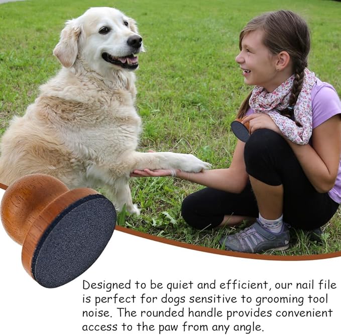 Dog Nail File with 4Pcs Replaceable Sandpaper, Dog Scratch Pad for Nails Stress-Free Nail Filing for Dogs Mini Nail Scratch Board for Dog