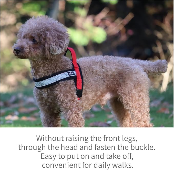 【Hakusan】 New Just Fit Dog Harness Dragon - Reflective, Paisley, Stress-Free, Japanese Made,one-Touch Buckles,Easily Put on,(Pink×Pink, 0)