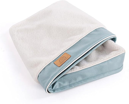 Dog Bed Covers Soft Plush Replacement Washable, Jumbo Extra Large Waterproof Dog Bed Cover with Zipper, Pet Bed Cover 47x29x4 Inches, Blue, Cover Only