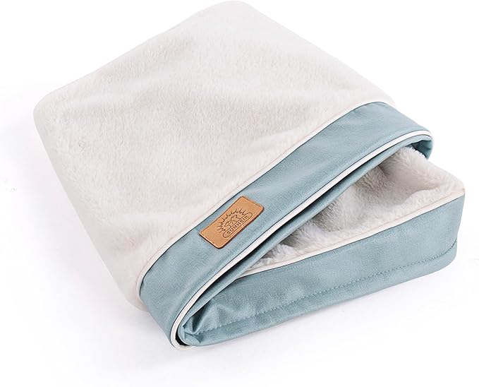 Dog Bed Covers Soft Plush Replacement Washable, Medium Waterproof Dog Bed Cover with Zipper, Pet Bed Cover 30x20x3 Inches, Blue, Cover Only