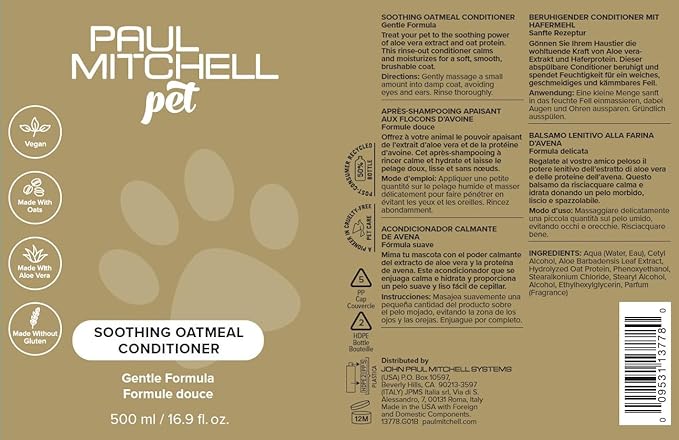 Soothing Oatmeal Conditioner, Gentle Formula, Gallon