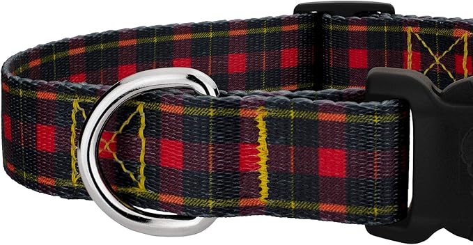 Country Brook Petz - Deluxe Buffalo Plaid Dog Collar - Made in The U.S.A. - Plaid and Argyle Collection Featuring Charming Designs (1/2 Inch, Extra Small)