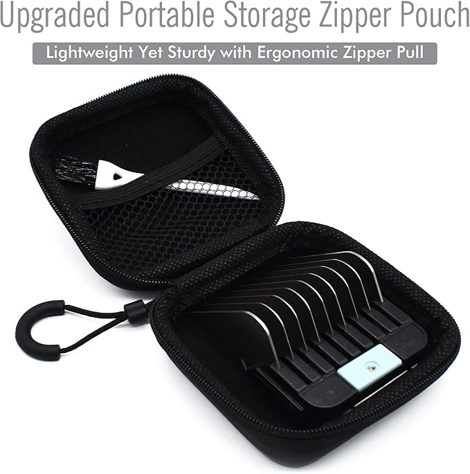 Professional A5 Style Animal Clipper Stainless Steel Color-Coded Snap-on Attachment Guard Guide Comb, 1/8"-1" Compatible with Wahl KM Series Oster A5 Andis Detachable Blade Pet Groomers (#6 - 3/4")