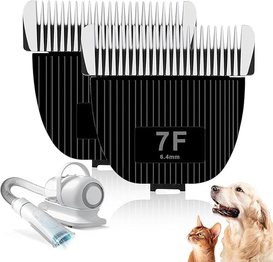 Replacement Blade for nebot P1 Pro Pet Grooming Kit & Vacuum,Size-7F Cut Length 1/8"(3.2mm),Made of Ceramic Blade & Stainless Steel Blade,2 Pack