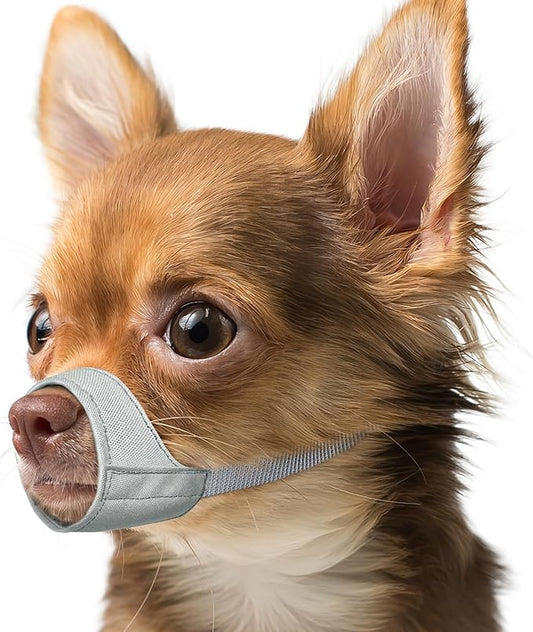 Mayerzon Short Snout Dog Muzzle, Small Muzzle for Chihuahua Shih Tzu American Bully Boxer Puppy, Soft Fabric Muzzles for Grooming Vet Visits