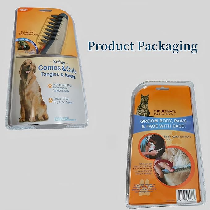 Lifweb Mataway E-Comb, 2 In 1 Knot Out Removal Pet Grooming Comb,Glosrity Mataway,For Dogs Puppies Cats(1pcs)