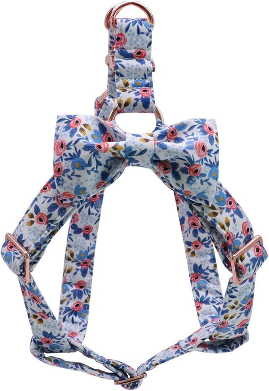 Unique style paws Dog Harness Adjustable Harnesses Durable Hardware with Comfortable Bowtie for Small Medium Large Dogs