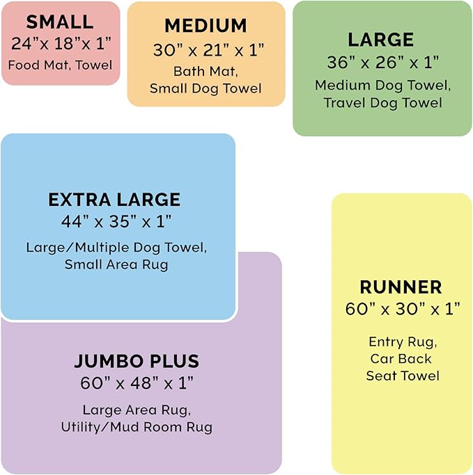 Furhaven 30" x 21" Highly Absorbent Dog Door Mat for Muddy Paws, 100% Washable, Perfect for Entryway, Kitchen, & Bathroom Use - Chenille Shammy Rug - Charcoal (Gray), Medium