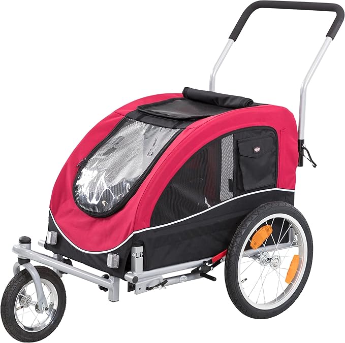 TRIXIE Dog Bike Trailer/Stroller Conversion Kit for TRIXIE 12816 Dog Bike Trailer, Silver/Black, Youth Large / 11-13