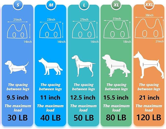 Pet Dog Grooming Hammock Harness for Grooming (XL 80lb), Dog Sling Holder for Clipping Nails with Clippers, Pet Comb