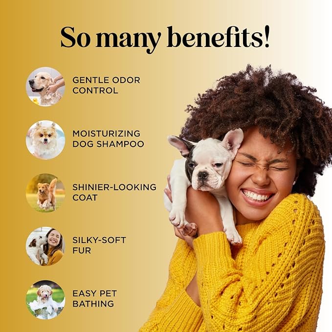 Soothing Oatmeal Shampoo for Dogs - Cleansing and Moisturizing Aloe & Oatmeal Dog Shampoo for Smelly Dogs of all Ages & Breeds - Gentle Sulfate and Paraben Free Dog Wash Made in USA (Sweet Cherry)