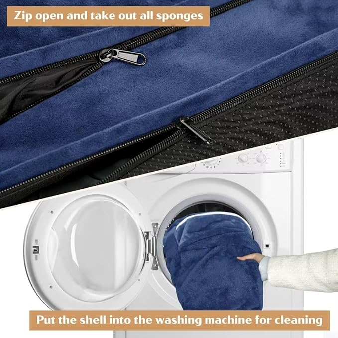 XXL Orthopedic Dog Bed, Waterproof Orthopedic Foam Extra Large Dog Beds, Washable Dog Sofa Bed with Removable Cover & Non-Slip Bottom(XX-Large,Navy Blue)