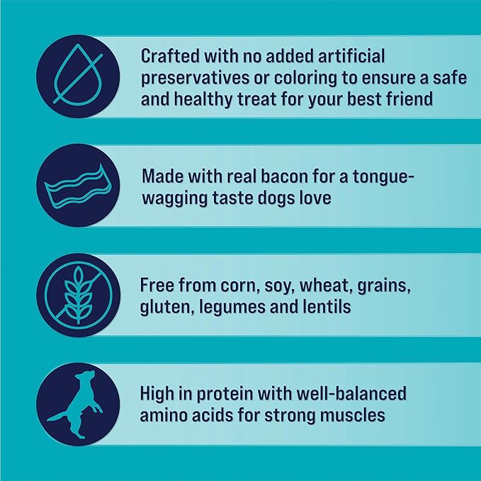 Stewart Freeze Dried Dog Treats, PuffPops Bacon, Egg, and Cheese Recipe, Gluten Free, 2.8 Ounce Resealable Pouch, Made in USA, Dog Training Treats