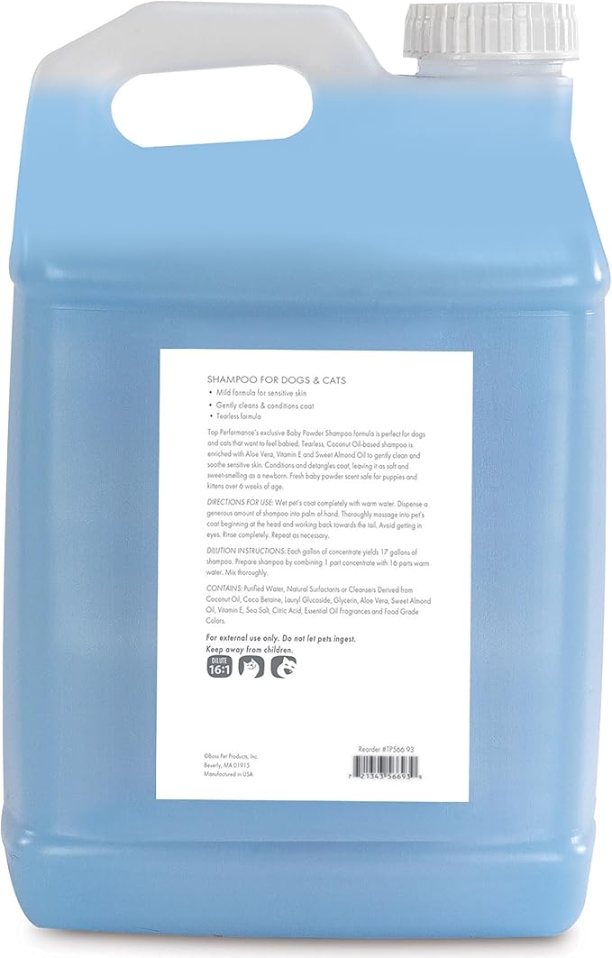 Top Performance Baby Powder Pet Shampoo, 2-1/2-Gallon