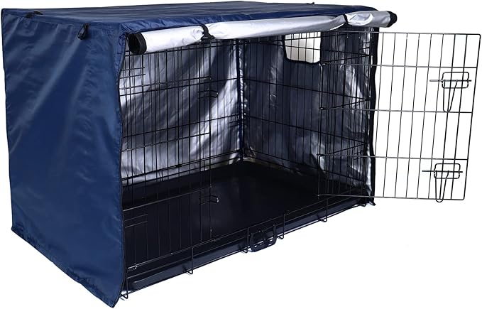 kefit Dog Crate Cover 48 inch, Kennel Cover for Dog Cage, Navy Blue