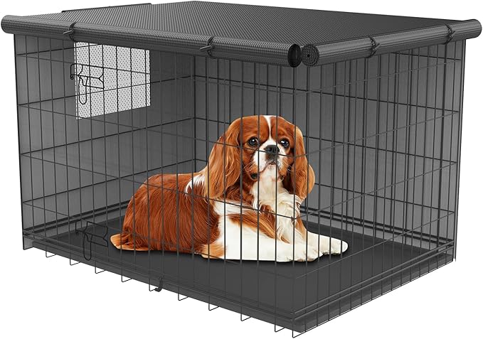 Dog Crate Cover-Double Door,Dog Kennel Cover,Crate Covers for Dog Cages-24 30 36 42 48 inches- Heavy Duty Polyester Pet Kennel Cover Universal Fit for Wire Dog Crate (30.0" L x 19.0" W x 21.0" H)