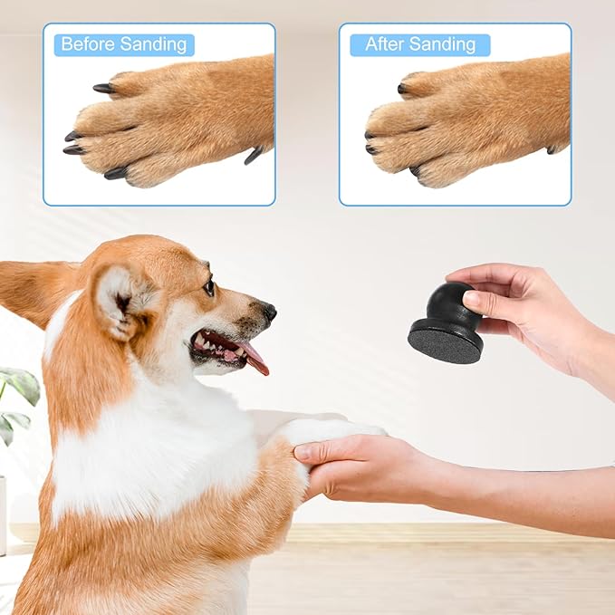 Dog Nail File for Wooden，Dog Scratch Pad for Nails with 3 Replaceable Sandpaper,Suitable for Pet Stores, Home Cats and Other Small Pets to Use (Black)