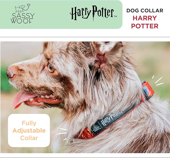 Dog Collar Harry Potter™ - M, Adjustable, Durable, Comfortable and Stylish Pet Accessories for Medium Dogs