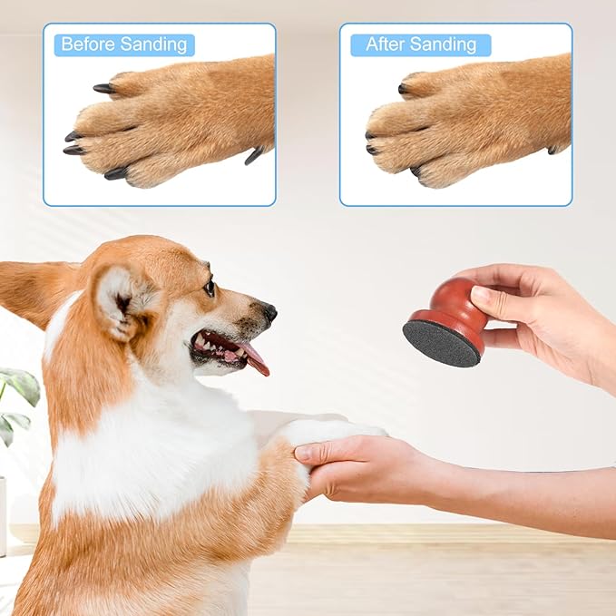 Dog Nail File for Wooden，Dog Scratch Pad for Nails with 3 Replaceable Sandpaper,Suitable for Pet Stores, Home Cats and Other Small Pets to Use (Scarlet)