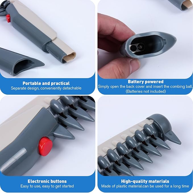 2-in-1 Electric Pet Grooming Comb with Razor, Electric Dog Grooming Comb, Pet Knot Remover for Detangling Long Hair and Fur on Cats and Dogs (1pcs)