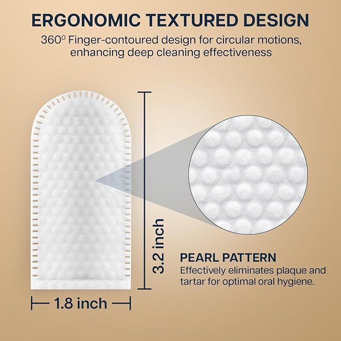 Pet Finger Ear Wipes for Dogs & Cats – 100 Count Finger Wipes – Gentle Ear Cleaner, Reduces Wax & Odor – Non-Irritating, Easy Finger Design for Pets