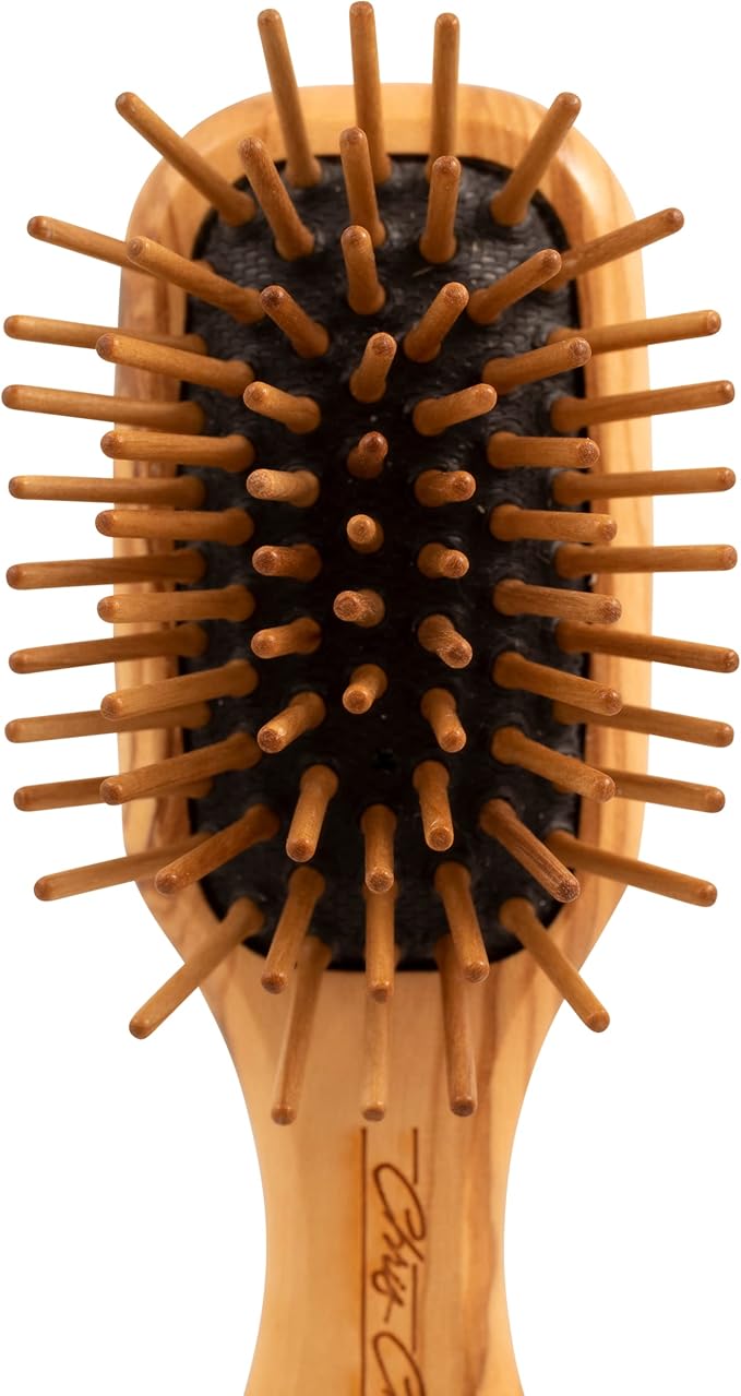 Chris Christensen Dog Brush, 20 mm Tiny Tot, Wood Pin Series, Groom Like a Professional, Readl Wood Pins, 100% Static-Free, Redistribute Natural Oils into Coat, Reduces Painful Pulling