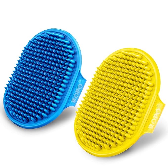 ROPO Dog Grooming Brush, 2pcs Pet Cat and Dog Comb Tool Materials, Easy to Use, Lightweight and Portable, Suitable for Any Pet with Hair Guarantee