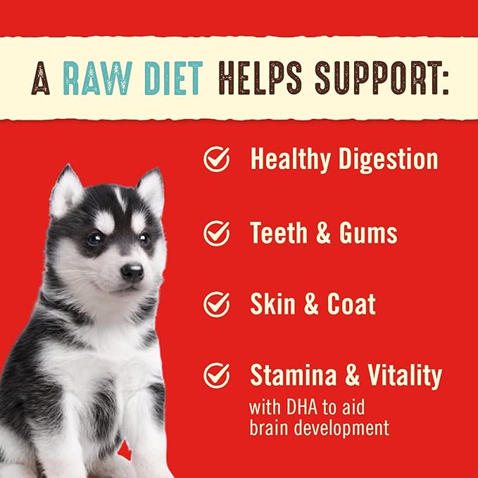 Stella & Chewy's Freeze Dried Raw Dinner Patties – Crafted for Puppies – Grain Free, Protein Rich Perfectly Puppy Beef & Salmon Recipe – 5.5 oz Bag, Pack of 1