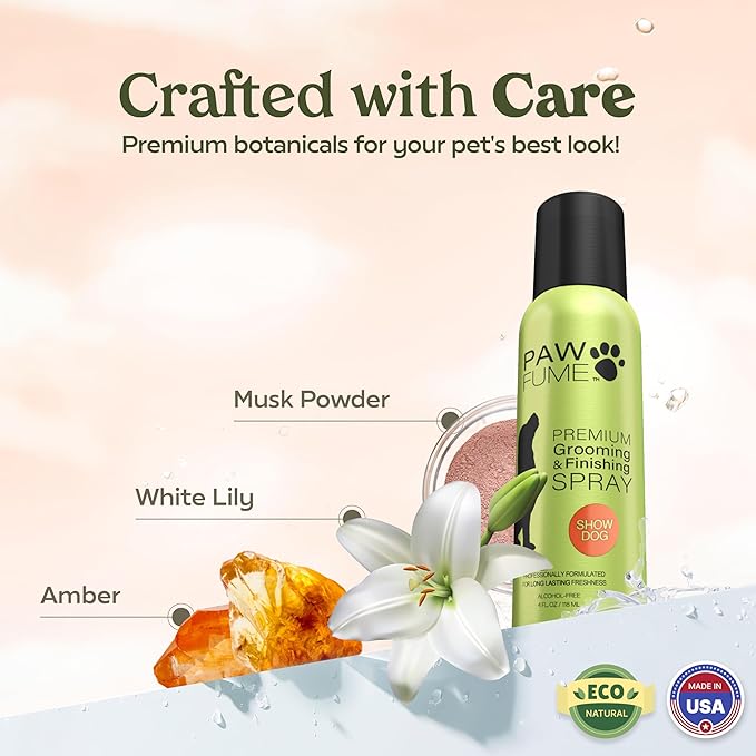 PAWFUME Dog Perfume Spray Long Lasting Scent for Grooming, Show Dog, 2-Pack – Keep Your Pup Fresh All Day – Hypoallergenic, Alcohol-Free, Detangling & Moisturizing – Salon-Quality Dog Cologne Spray