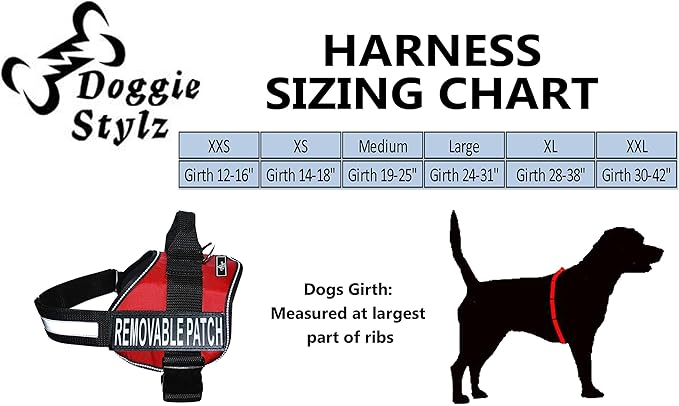 Doggie Stylz Service Dog in Training Harness with Removable Saddle Bag Backpack Harness Carrier Traveling Bag. 2 Patches. Please Measure Dog Before Ordering